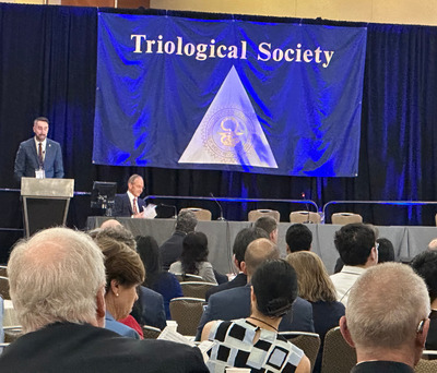 Dr. Chadwick presenting at the Triological Society